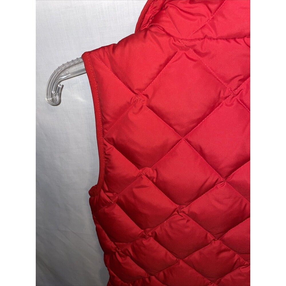 J. Crew Puffer Vest Women’s Size XXS Red Zip Front Pockets Down Insulation - Picture 11 of 12